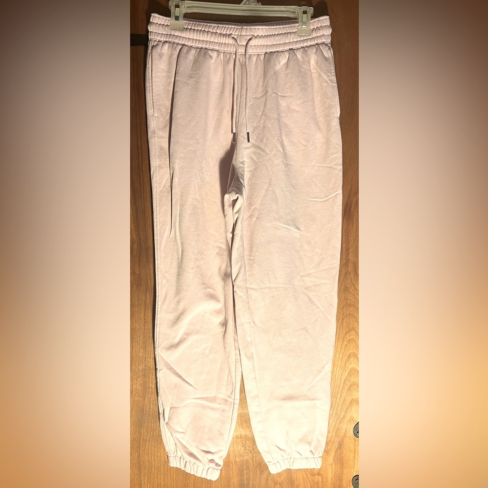 H&M sweat pants light pink size M